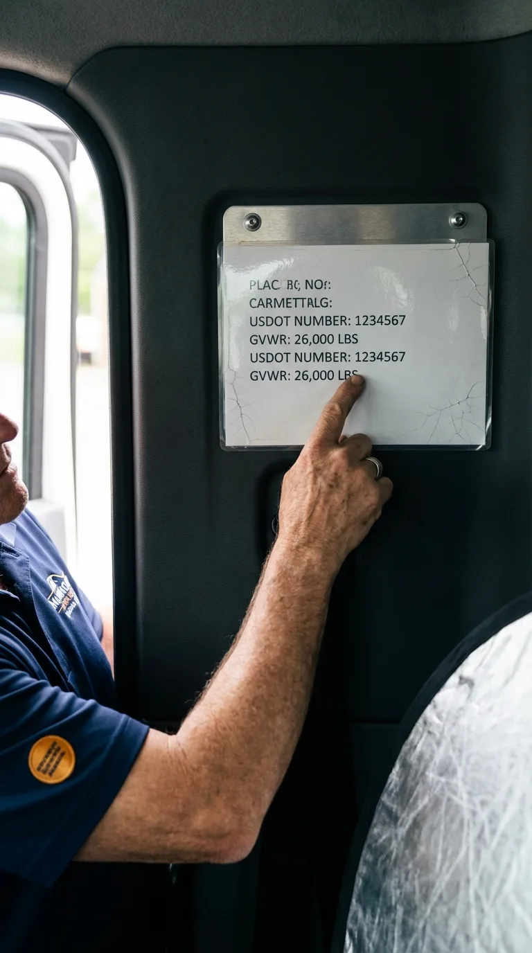 USDOT licensing placard verification in Tennessee Ridge